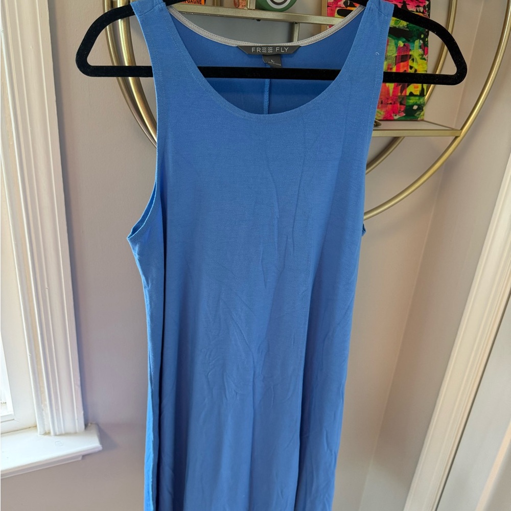 Free Fly Blue Sleeveless Bamboo Dress